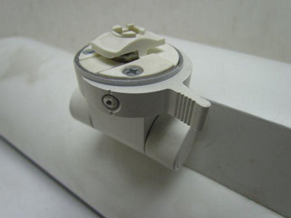 8279EWH FT40DL 2x40W Twin Tube Fluorescent Track Light Fixture Side Mount White