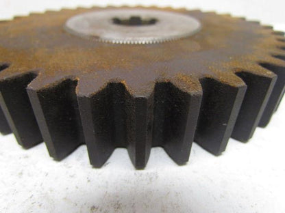 37T-C-3154M Phenolic Spur Gear 37T 6DP 20° 1" Face 6-1/2" OD Metal Spline Hub