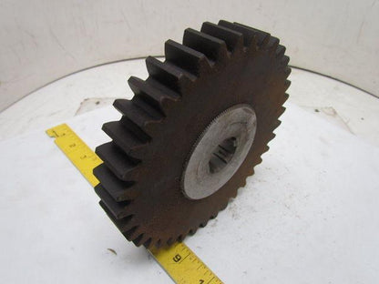 37T-C-3154M Phenolic Spur Gear 37T 6DP 20° 1" Face 6-1/2" OD Metal Spline Hub