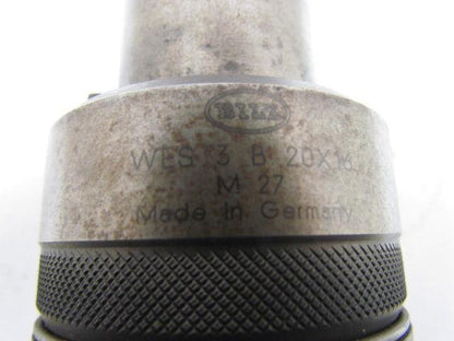 WES 3 B 20x16 M27 Quick Change Torque Control Tapping Adapter Tap Sz M20 13/16"