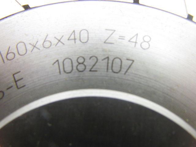 Fette 1082107 Staggered Tooth Side Milling Cutter 160x6x40mm KHSS-E Z=48 Teeth