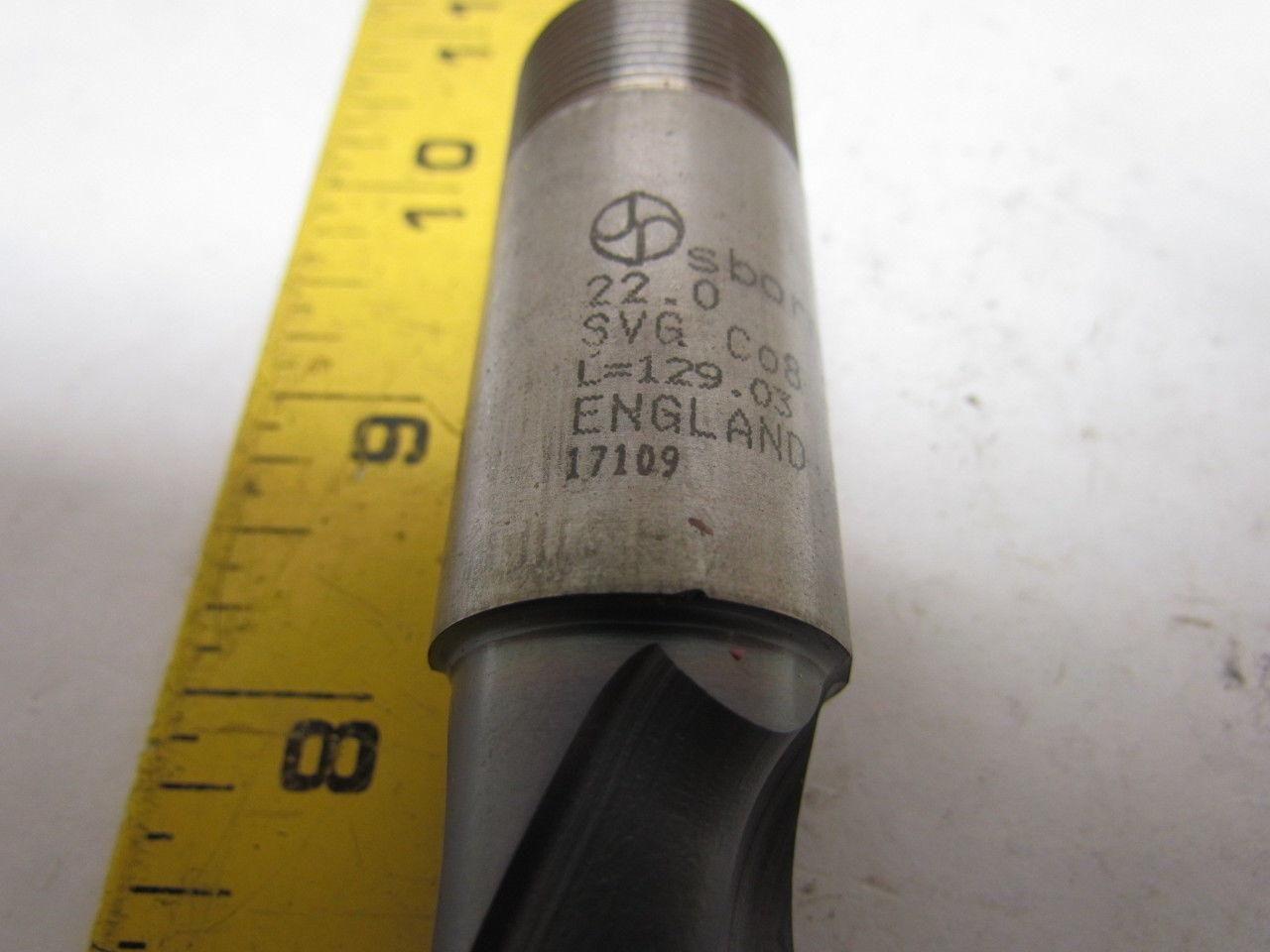Osborn SVG Co8 17109 Screwed Shank Slot Drill 22.0mm Dia 2-Flute Milling Cutter