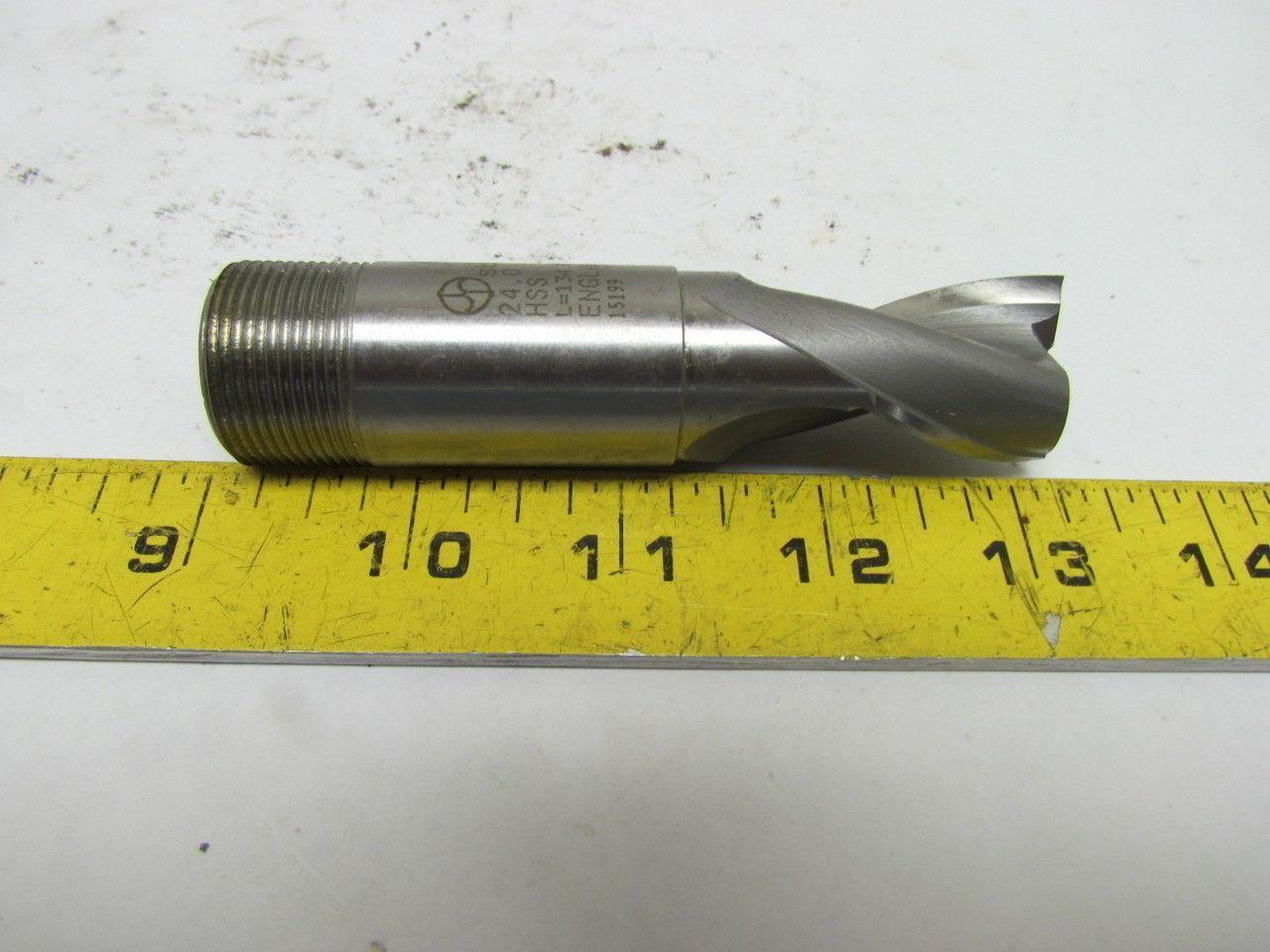 Osborn 15199 Screwed Shank Slot Drill 24.0mm Dia 2-Flute Milling Cutter HSS
