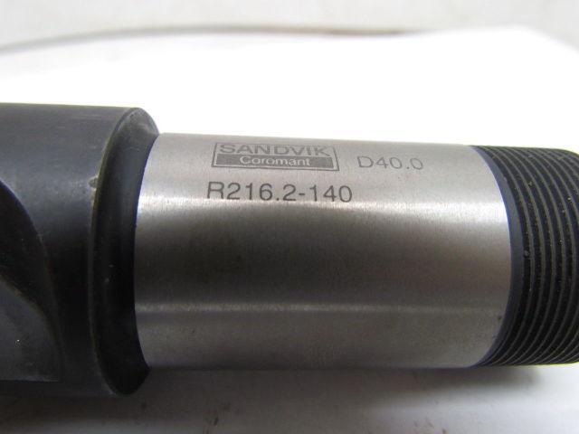 Sandvik R216.2-140 Indexable End Mill Cutter 40mm Dia 2-Insert 32mm Screw Shank