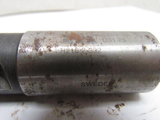 Sandvik Coromant R216.2-332 Indexable End Mill Cutter 31.75mm 1.25" Dia 2-Insert