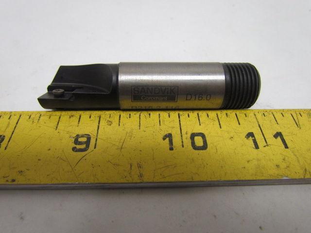 R216.2-116 5N0490938 Indexable End Mill Cutter 16mm Dia 1Insert 16mm Screw Shank