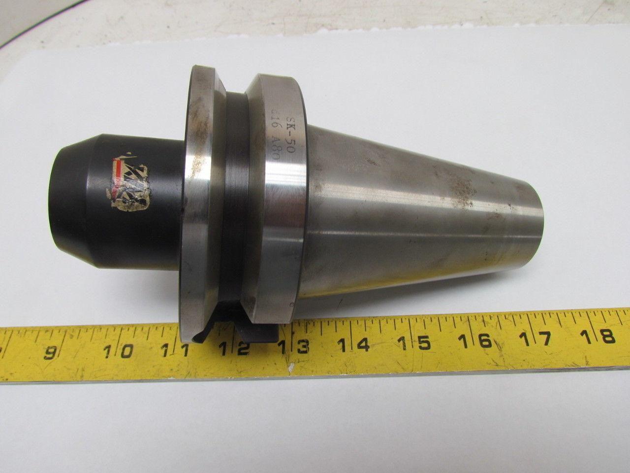 SK-50 d16 A80 Tool Holder 5/8" End Mill SK50 Taper 3-1/8" Projection
