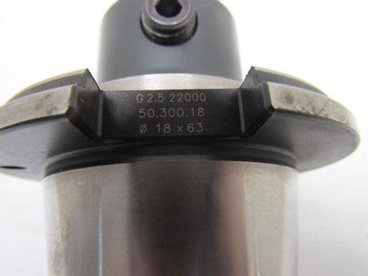 50.300.18 G2.522000 Tool Holder #50 Taper 18mm End Mill 63mm Projection DIN69871