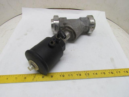 1-1/2"Angle Body Valve Bevel Seat Nut Galvanized/Stainless Piston Valve 2Way