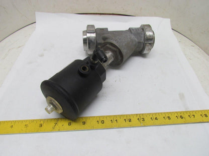1-1/2"Angle Body Valve Bevel Seat Nut Galvanized/Stainless Piston Valve 2Way