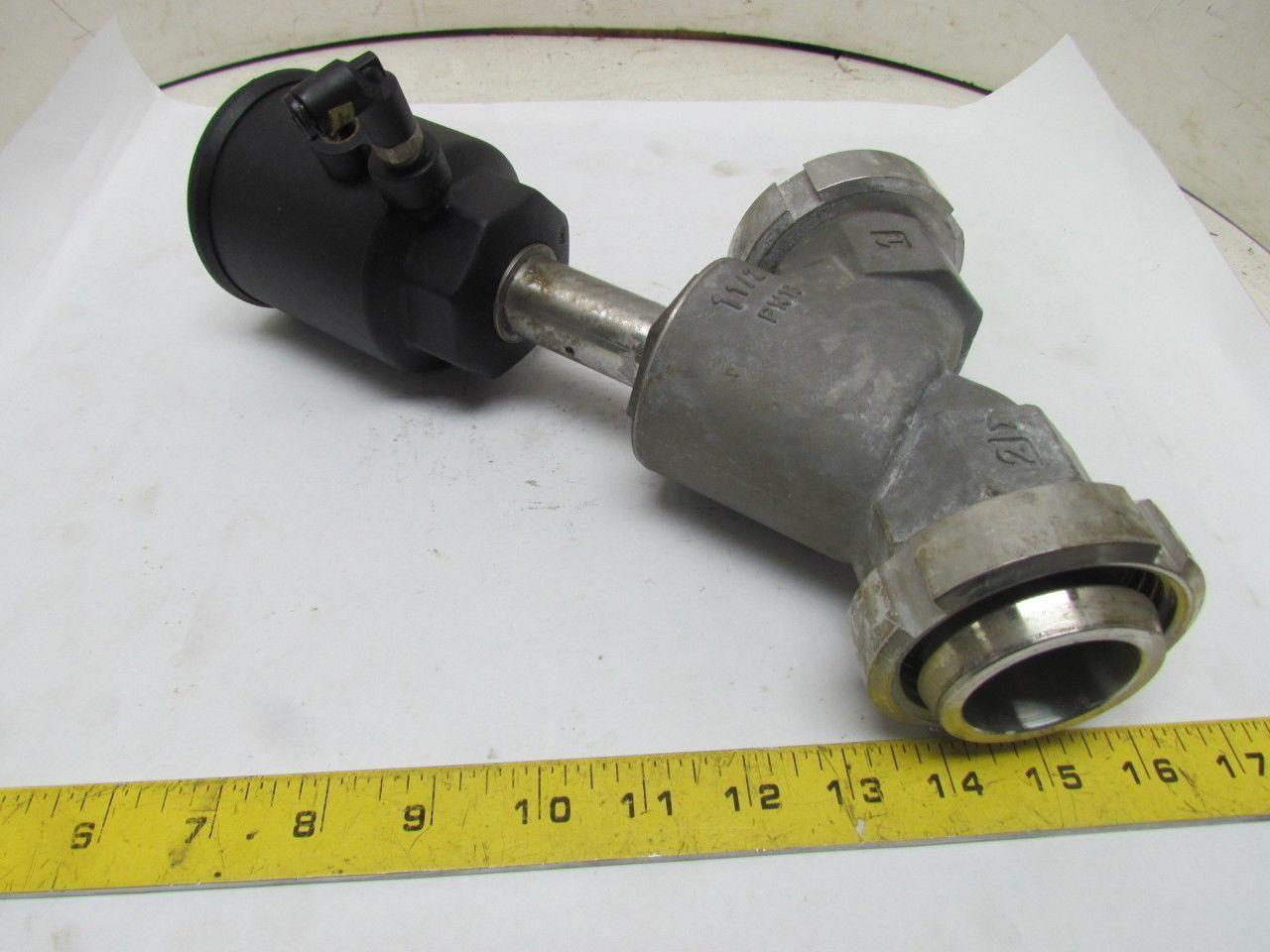 1-1/2"Angle Body Valve Bevel Seat Nut Galvanized/Stainless Piston Valve 2Way