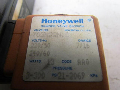 Honeywell 703N22N1C 2Way Timer Valve 7/16"Orifice 220/240VAC 0.5-45 Min 3-300PSI