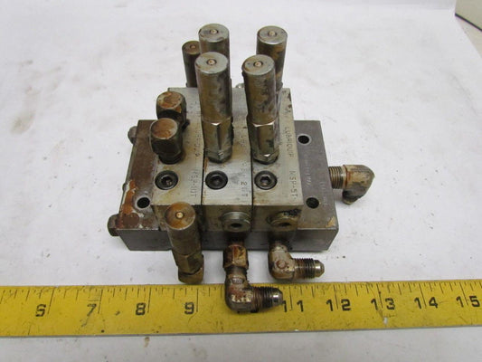 MSP-5T MSP-20T MSP-10T 3-Section Modular Divider Valve Block Assembly 3500 PSI