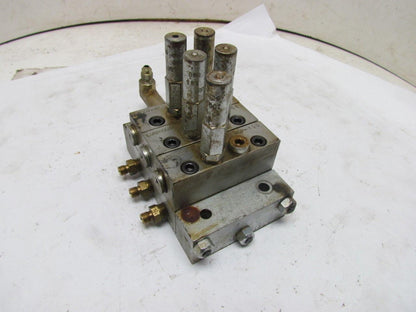 Lubriquip Graco MSP-5T MSP-15S 3Section Modular Divider Valve Block w/Indicators
