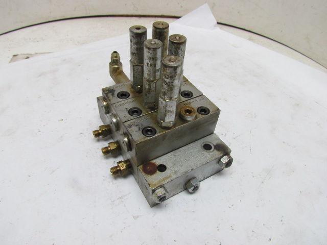 Lubriquip Graco MSP-5T MSP-15S 3Section Modular Divider Valve Block w/Indicators