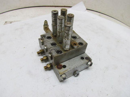 Lubriquip Graco MSP-5T MSP-15S 3Section Modular Divider Valve Block w/Indicators