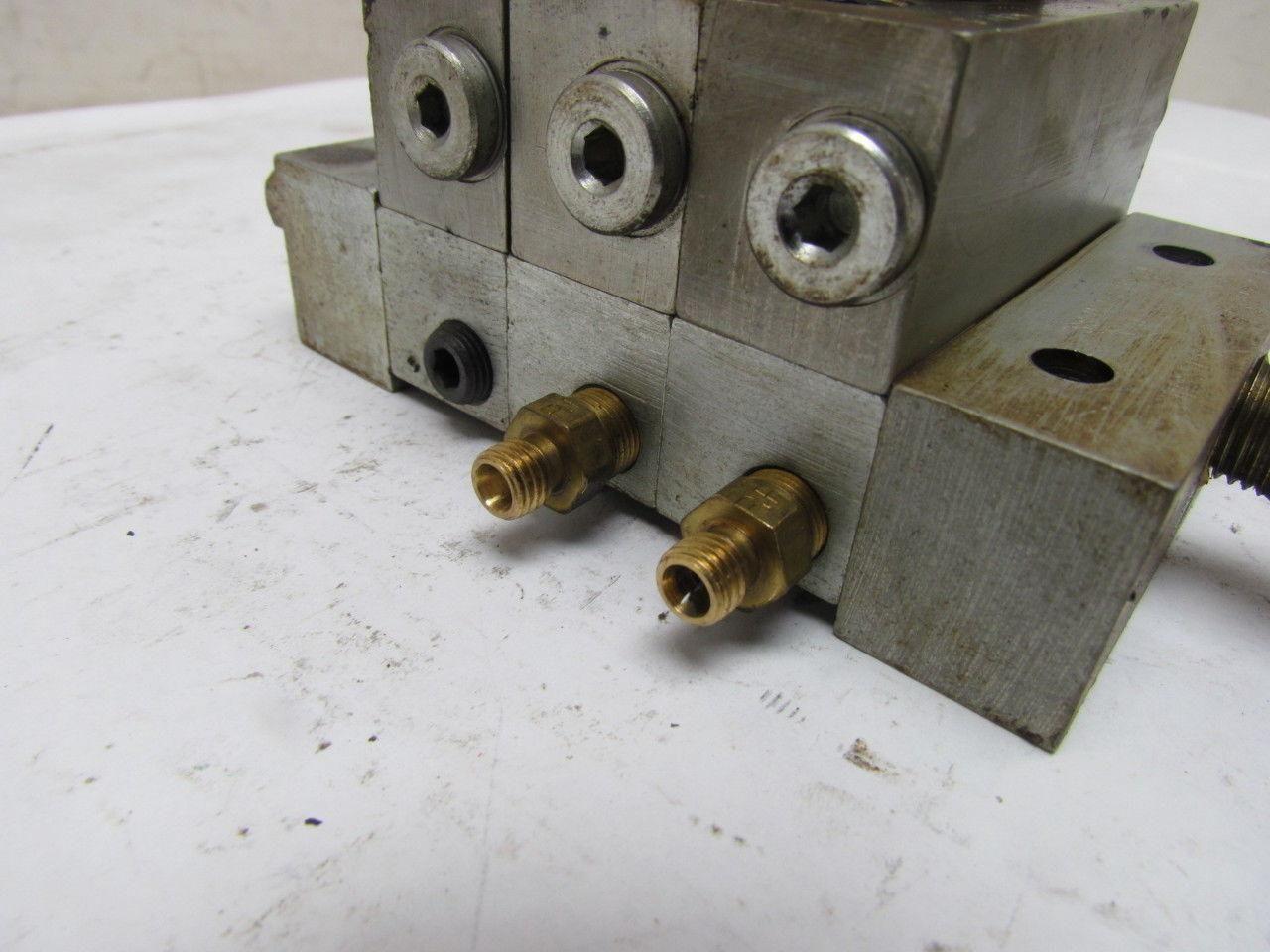 Lubriquip Graco MSP-5T MSP-15S 3Section Modular Divider Valve Block w/Indicators