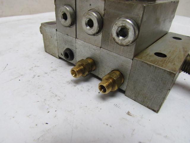 Lubriquip Graco MSP-5T MSP-15S 3Section Modular Divider Valve Block w/Indicators