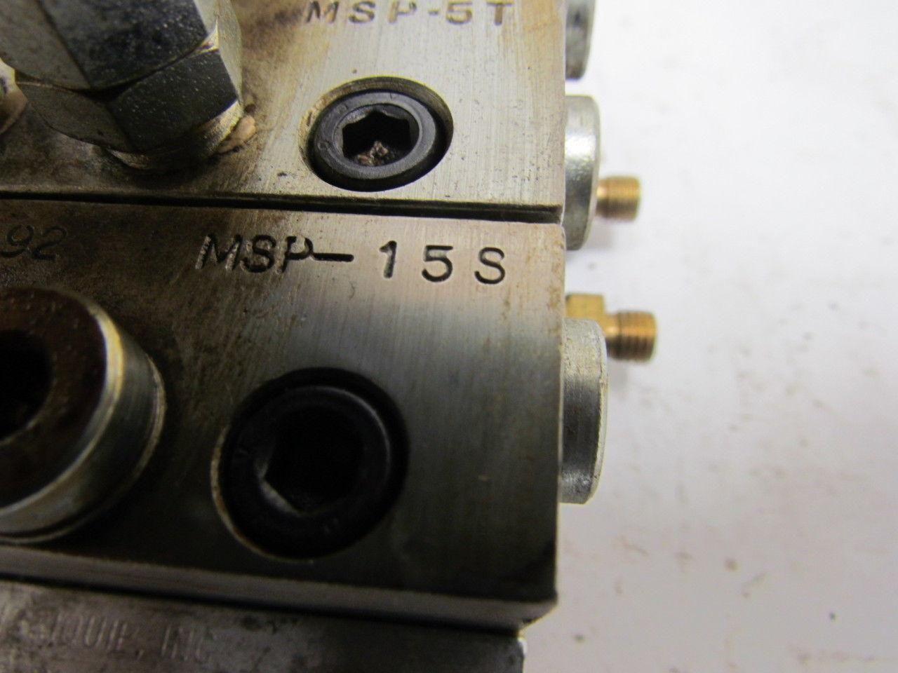 Lubriquip Graco MSP-5T MSP-15S 3Section Modular Divider Valve Block w/Indicators