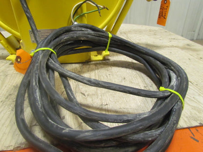 Aero-Motive Retractable Electric Cable Reel 45' 110V 12/3 Cord 20Amp 3-Ring 600V