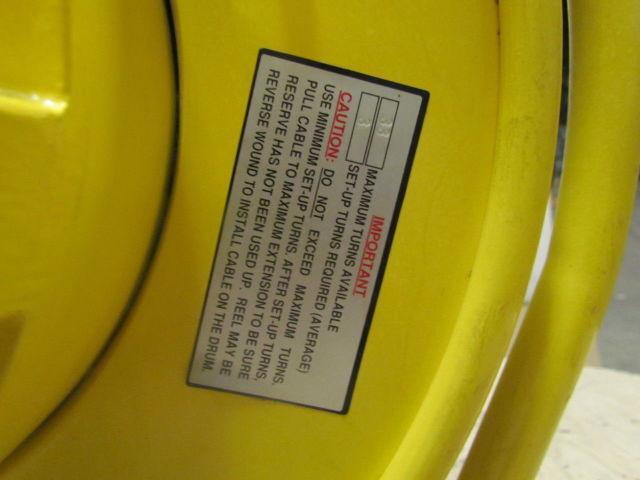 Aero-Motive Retractable Electric Cable Reel 45' 110V 12/3 Cord 20Amp 3-Ring 600V