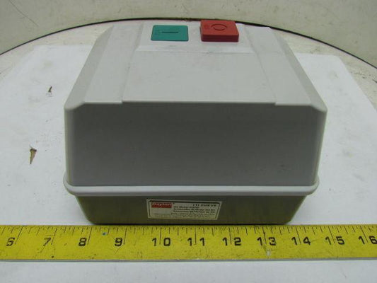 Dayton 2UXV8 IEC Contactor 120V 18A Nema 12 3P Start Stop Push Button Enclosure