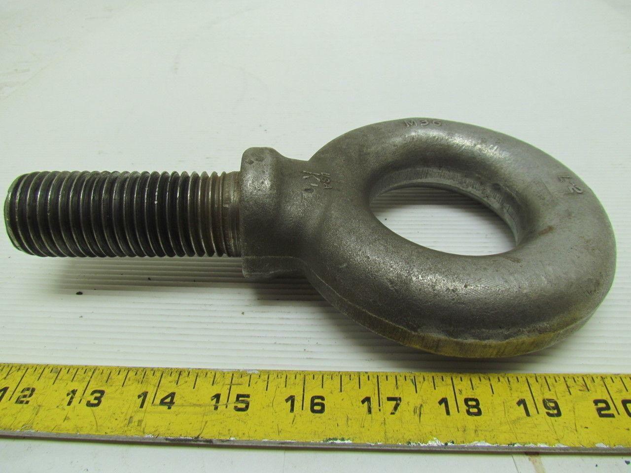 M36 Eyebolt Lifting W/Shoulder Drop Forge Carbon Steel M36X4mm 90mm Shank USA