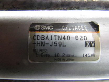 SMC CDBA1TN40-620-HN-J59L Pneumatic Air Cylinder 40mm Bore 620mm Stroke