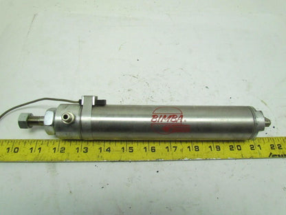 Bimba M-176-D Pneumatic Air Cylinder 1-1/2" Bore 2" Stroke Stainless Steel Body