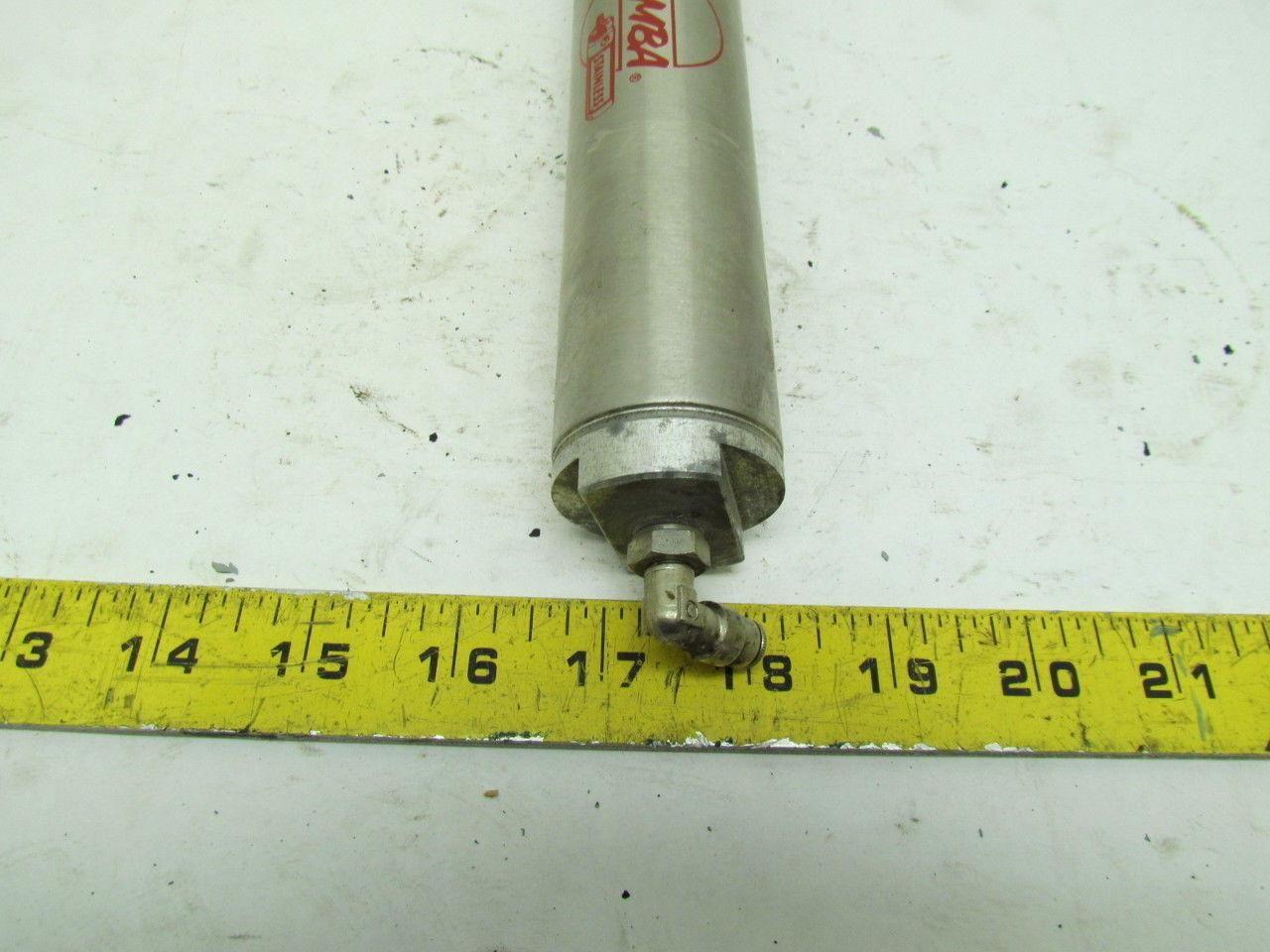 Bimba M-176-D Pneumatic Air Cylinder 1-1/2" Bore 2" Stroke Stainless Steel Body
