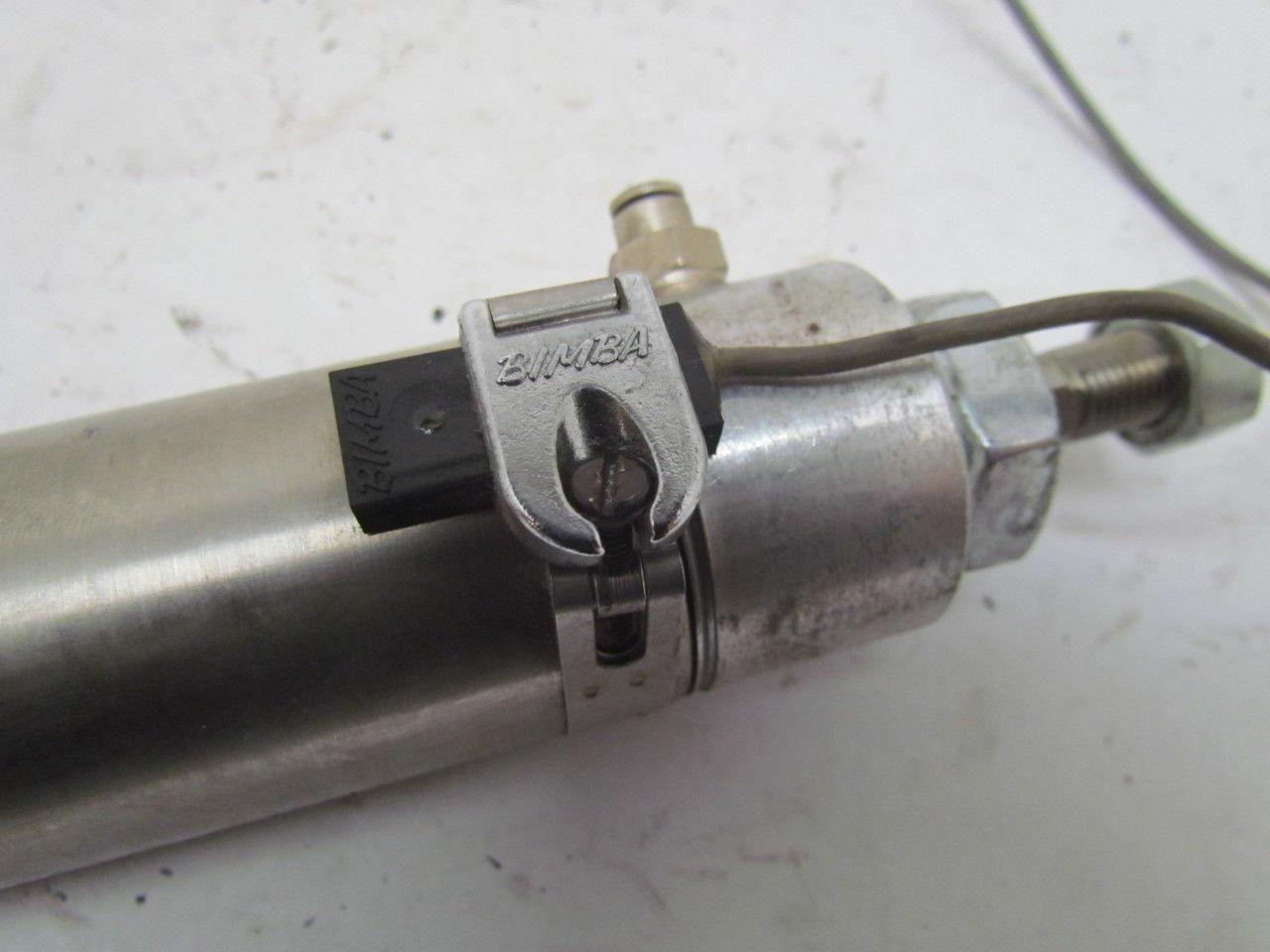 Bimba M-176-D Pneumatic Air Cylinder 1-1/2" Bore 2" Stroke Stainless Steel Body