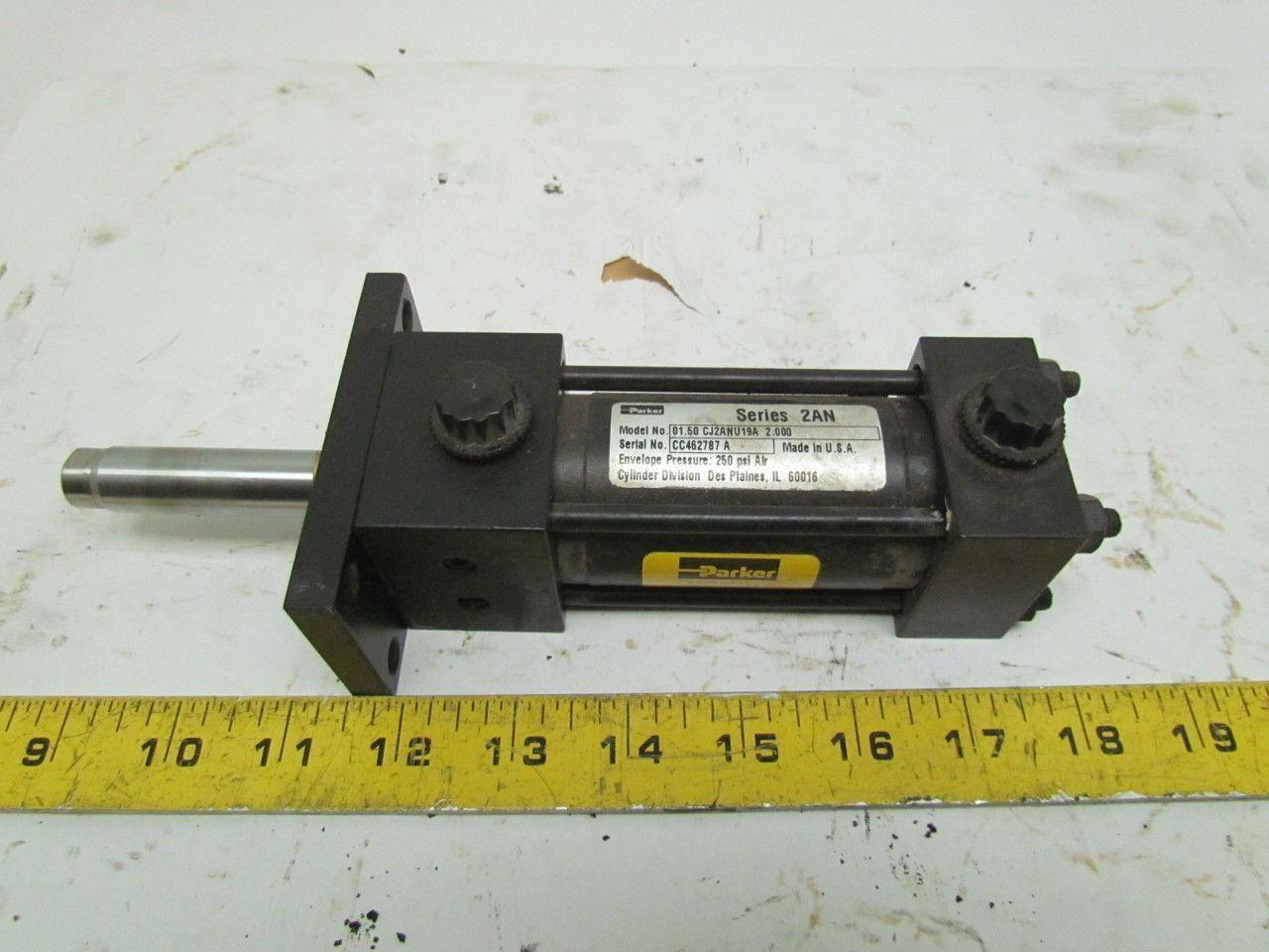 Parker 01.50 CJ2ANU19A 2.000 Pneumatic Air Cylinder 1-1/2" Bore 2" Stroke