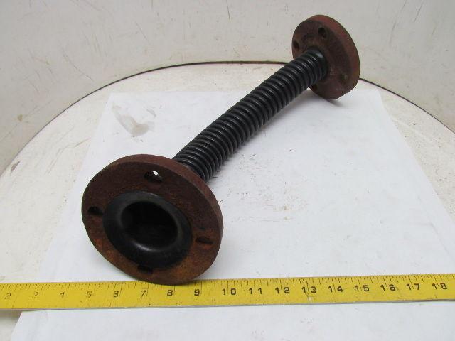 1-1/2x16" Flex Hose Teflon Helical Flared Thru Flanged 150# Ductile Iron Ends