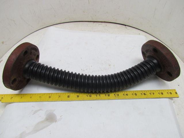 1-1/2x16" Flex Hose Teflon Helical Flared Thru Flanged 150# Ductile Iron Ends
