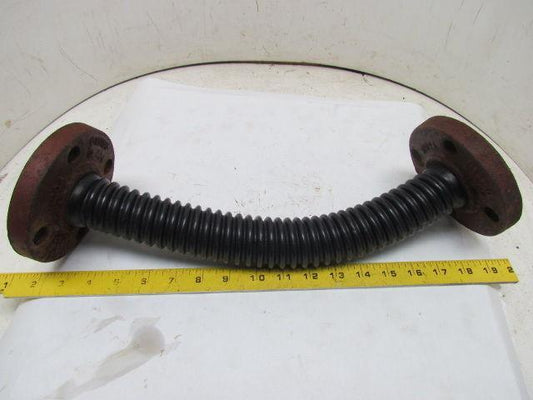 1-1/2x16" Flex Hose Teflon Helical Flared Thru Flanged 150# Ductile Iron Ends