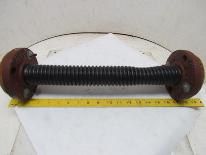 1-1/2x16" Flex Hose Teflon Helical Flared Thru Flanged 150# Ductile Iron Ends