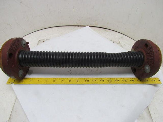 1-1/2x16" Flex Hose Teflon Helical Flared Thru Flanged 150# Ductile Iron Ends