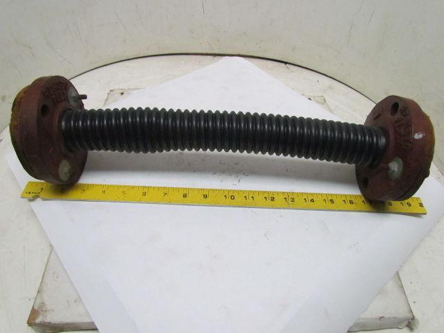 1-1/2x16" Flex Hose Teflon Helical Flared Thru Flanged 150# Ductile Iron Ends