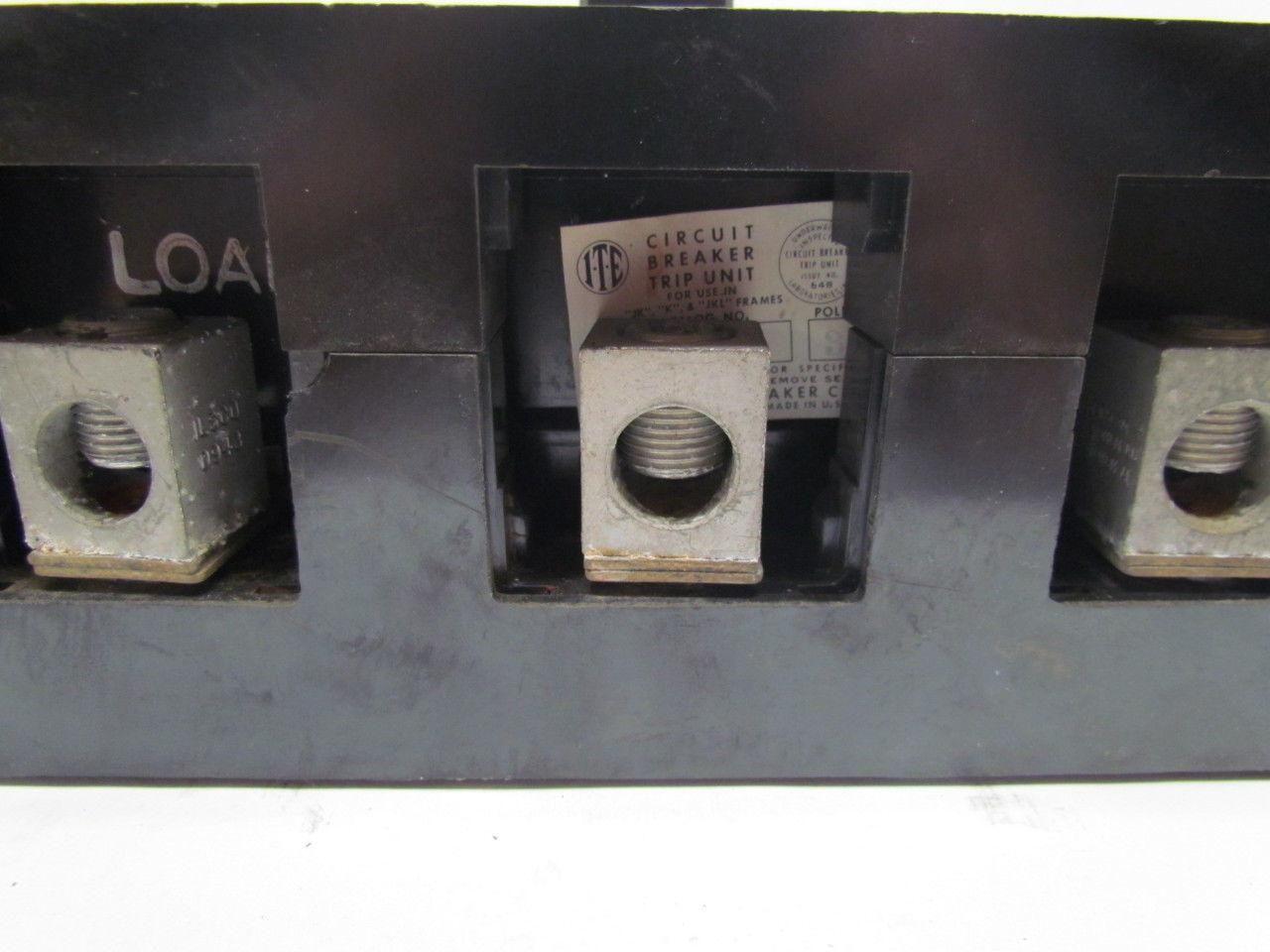 ITE ET400 400amp 600V 3-Pole w/ 175amp Plug Adjustable trip Circuit Breaker