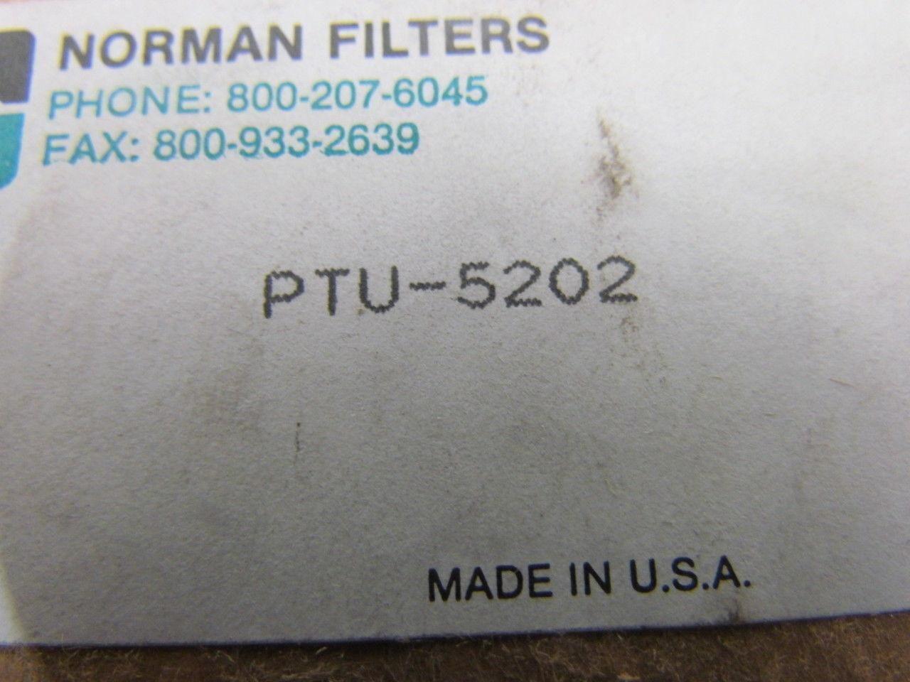 NORMAN Filter Co PTU-5202 Replacement Filter Element Hydraulic NEW