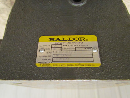 Baldor F-932-30-E7-J Worm Gear Box Speed Reducer 30:1 Ratio 2.81HP 140TC RH