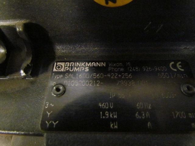 Brinkmann SAL1600/560-42Z+256 Immersion Pump 2.5HP 460V 148 GPM 2-1/2"x11TPI