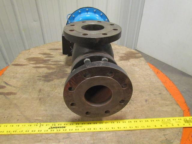 Trerice 940B-L85-760P Cast Iron 4" Flanged 3-Way Valve w/94B 14" Air Actuator