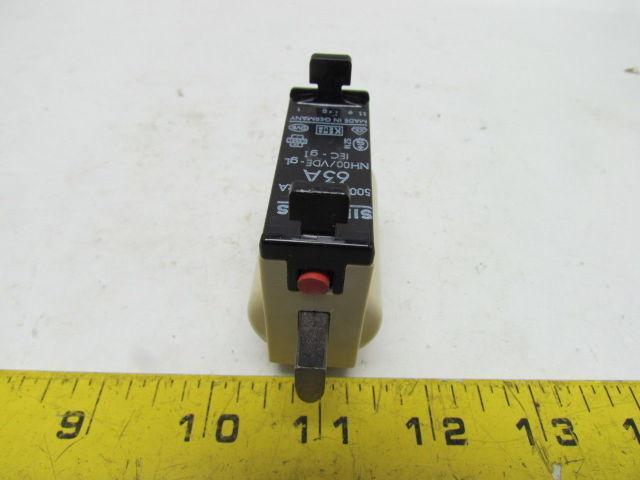 Siemens 3NA4822 HRC Fuse 63A 500V 100KA NH00/VDE-gL Box of 3pcs 63 Amp