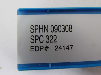 Valenite SPHN 090308 EDP# 24147 Carbide Insert Grade UK20 SPC322 Box of 10pcs