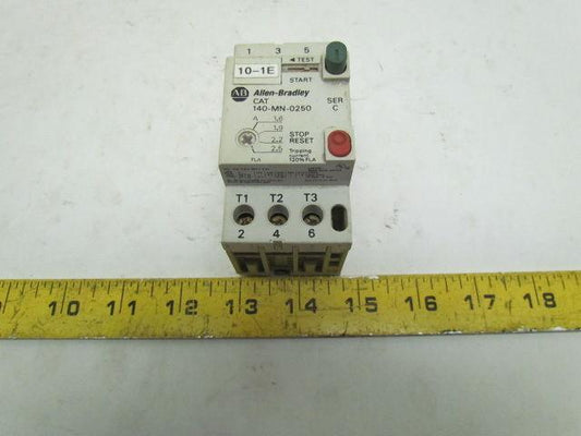 A-B Allen Bradley CAT 140-MN-0250 Ser C Starter Relay Contactor Control