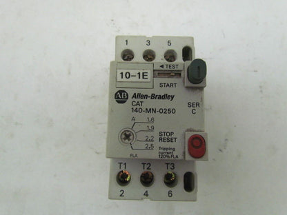A-B Allen Bradley CAT 140-MN-0250 Ser C Starter Relay Contactor Control