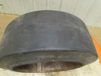 MaineTire 1208 21x8x15 Black Rubber Smooth Press-On Forklift Tire