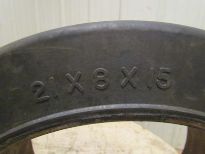 MaineTire 1208 21x8x15 Black Rubber Smooth Press-On Forklift Tire
