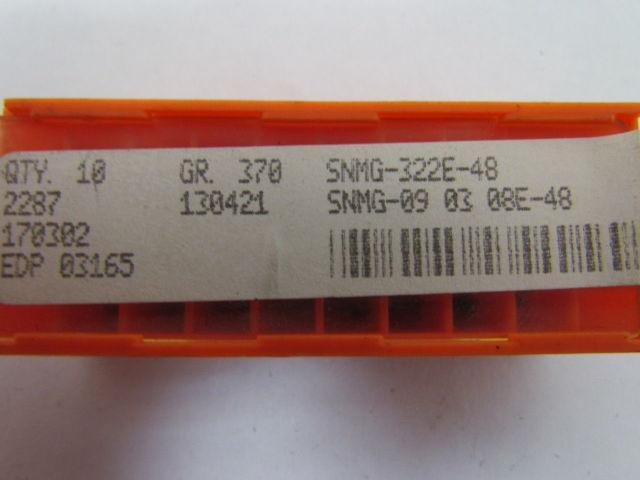 GE Carboloy SNMG-322E-48 SNMG-09 03 08E-48 Carbide Insert Grade 370 Box of 20pcs